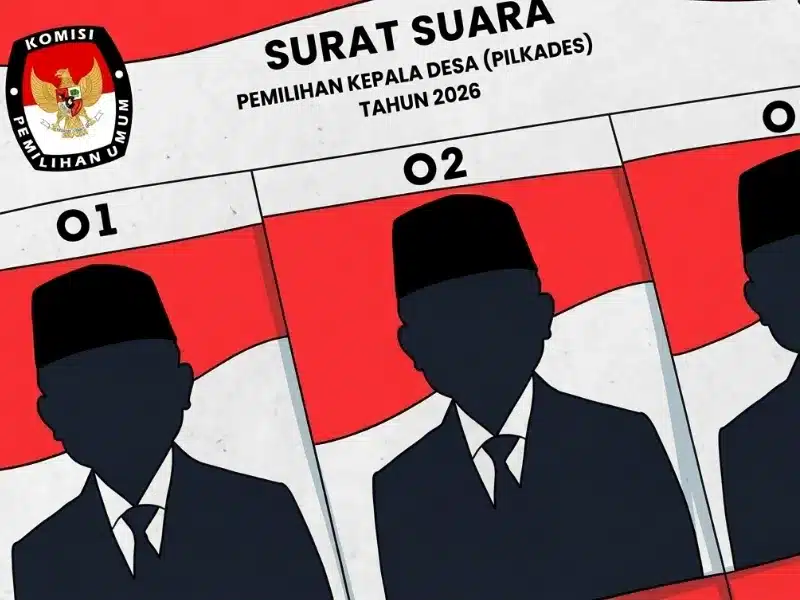 Ilustrasi warga berdiskusi di berugak menggambarkan suhu politik yang memanas jelang Pemilihan Kepala Desa (Pilkades) di Lombok Tengah.