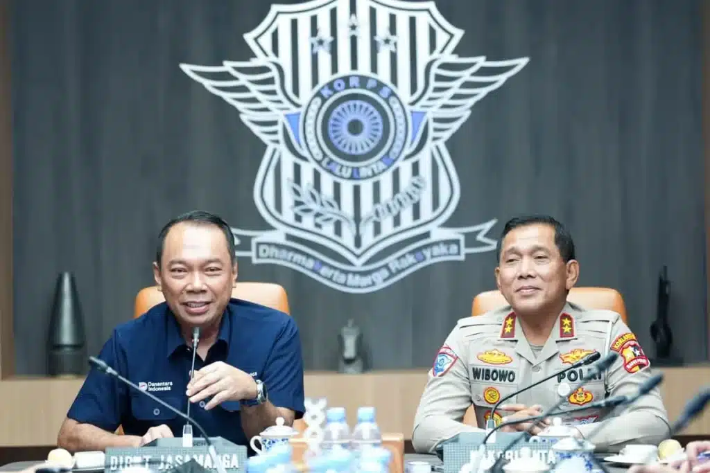 Pertemuan Kakorlantas Polri Irjen Pol Wibowo dan Dirut Jasa Marga Rivan A. Purwantono membahas kesiapan lalu lintas Nataru dan kebijakan Zero ODOL.